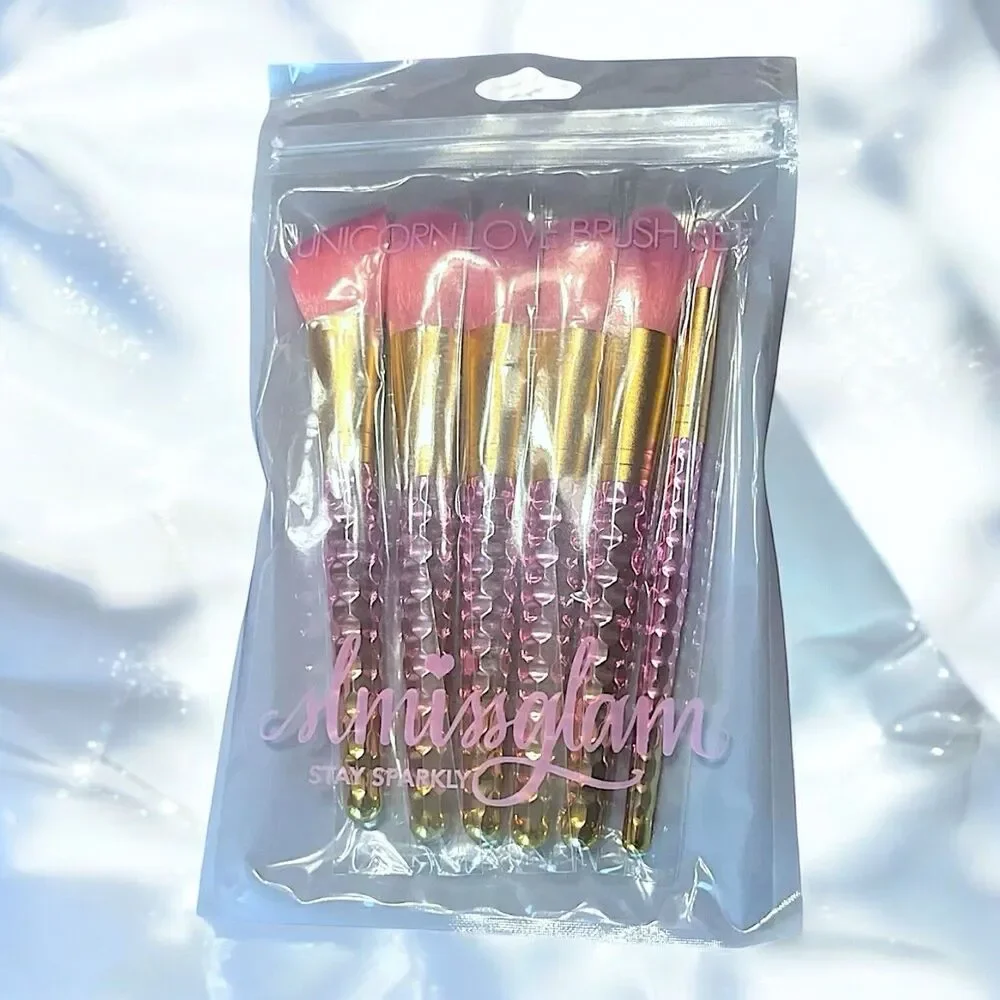 SLMISSGLAM Unicorn Love Makeup Brush Set Brand New In Package RV $58